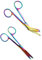 Krankenschwester Scheren Set MIT GRAVUR - Verbandschere Krankenschwester - Krankenschwester Zubehör - Krankenschwester Geschenk - Edelstahl Scharf - Abgerundete Spitze (Metal Rainbow)