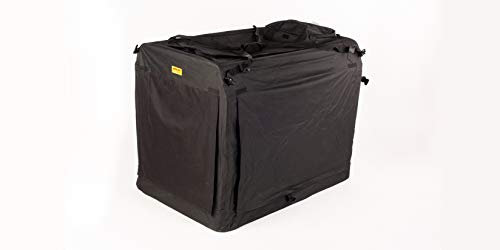 COOL PET Hundekiste, Hundewagen, Transportbox, Kiste, Käfig, Box für Hund 122x79x99cm (schwarz)