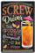 Blechschild Zutaten Rezept Anleitung Screwdriver - Retro Deko Schild Vodka Orange - Metallschild Wodka-O Cocktail - Dekoration Küche Beach Bar Lounge - Geschenk Beilage für Cocktail Mix Set - 20x30cm