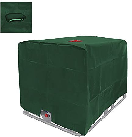 IBC, telo protettivo per serbatoio dell'acqua da 1000 l, IBC container Cover, telo protettivo adatto per serbatoio IBC, contenitore per acqua piovana (verde)