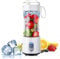 Portable Mixeur pour Smoothies et Shakes, TOPESCT 380ML Mini Fresh Juice Blender avec batterie rechargeable 4000 mAh,6 lames super tranchantes pour le sport et les voyages, sans BPA (blanc)