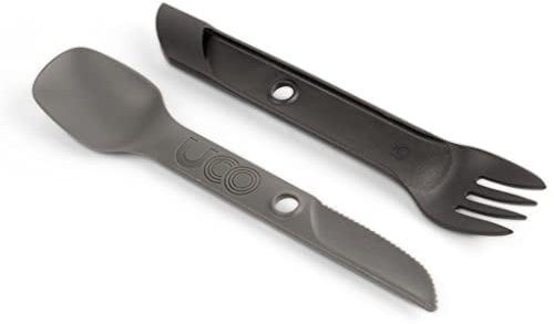 UCO Juego de utensilios de 2 piezas para exteriores, camping, senderismo, mochilero