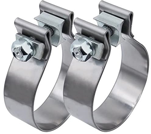ROADFORMER 2.25 inch Exhaust Clamp – Narrow Band Muffler Clamp Stainless Steel for Exhaust Pipe, Muffler and Exhaust System Repair (2 Pack)