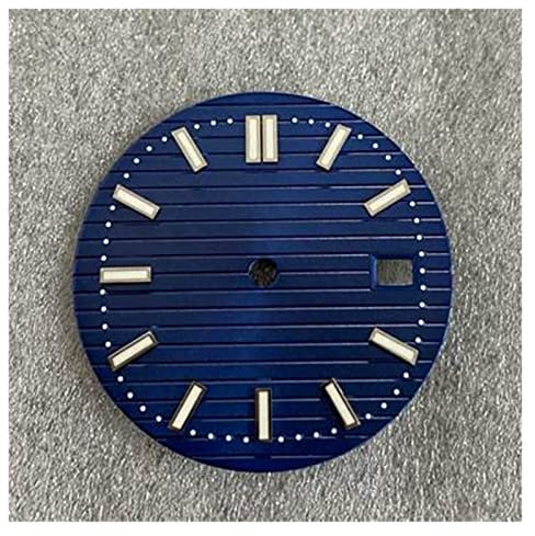 Lin Dial di Ricambio del chiodo del chiodo della Striscia Luminosa Verde 30.5mm Verde Fai da Te Guarda Gli Accessori compatibili for NH35 / NH36. Movimento Going (Color : Blue)