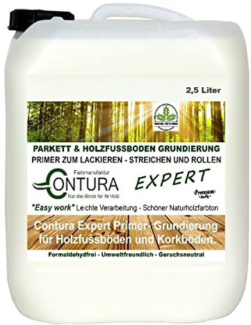 Contura Parkett Grundierung Holz Primer Parkettlack Premium Parkettgrund Holzgrundierung Expert (2,5 Liter)