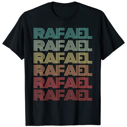 Vorname RAFAEL spanischer Junge Retro Geburtstag Namensschild T-Shirt