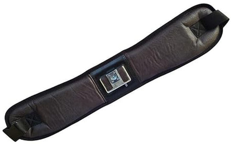 Steirische Harmonika Akkordeon Hüftgurt Tragesystem Alcantara Dunkelbraun – Ergonomischer Hüftgurt für Harmonika & Akkordeon – Verstellbar, bequem, stabil, hochwertiges Alcantara-Material