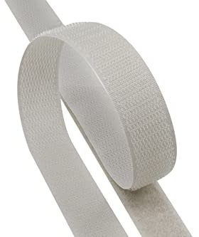 Kleberino Klettband zum nähen | Set Hakenband + Flauschband | hohe Verschlusskraft in Industriequalität | Klettverschluss zum aufnähen (Hellgrau, 20mm x 25m)