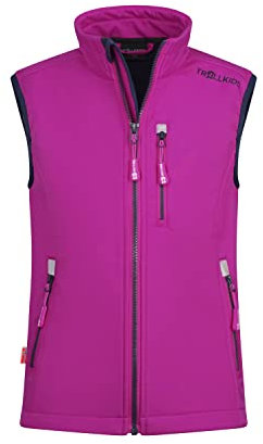 Trollkids Kids Trollfjord Vest 176, fireberry