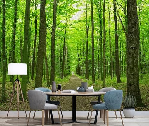 Custom Size Wall Murals,Removable Peel and Stick Self-Adhesive Wall Murals Large Photo Wallpaper,Forest Wall Sticker for Living Room Bedroom