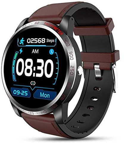 QESTO AKK Smart Watch W3 ECG + PPG HRV Pressione Sanguigna Cardiofrequenzimetro Activity Tracker Uomo IP67 Impermeabile Sport Smartwatch (B)