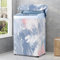 Odot Housse de Protection pour Machine à Laver Chargement par Le Haut Coloré Couvre-Machine Protecteur Anti-Poussière Couverture pour Machine Lave-Linge et Sèche-Linge (L (6.8-8kg),Bleu)