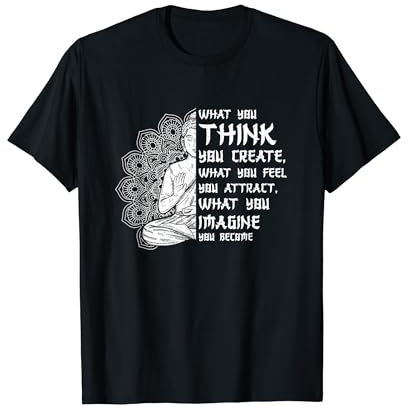 Gesetz der Anziehung Spirituelle Buddha Meditation Männer Frauen Yoga T-Shirt