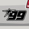 Stickerfreaks Startnummer 99 Aufkleber Track Nine Sticker Ziffer Sieg Auto Bike Decal Vinyl Aufkleber Größe: Sparset | Farbe: 70-schwarz | Racenumber Sticker Kleber Deko Tuning Zahl