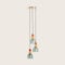 LEDKIA LIGHTING - Suspension Métal et Verre Tri Baudelaire | Design Vintage Élégant | Compatible Ampoules E14 | Longueur Réglable | Pour Maison et Entreprise, Vert, Métal