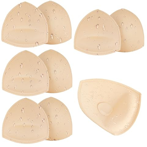 SERMICLE Wasserdichte Badeanzug-BH-Pad-Einsätze, 4 Paar, Push-up-BH-Pads genäht, gepolstert, für Bikini, Sport-BH A/B oder C/D, D/E Cup