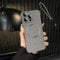 Metallic Paint Frameless Magnetic Phone Case for iPhone 15/14/13/12/11, Ultra Thin Design - Supports Wireless Charging, Matte Finish, and Lens Protection (Gray,iPhone 12)
