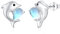 StoryEtain Delfin Ohrringe 925 Sterling Silber Delphin Mondstein Ohrstecker Schmuck Weihnachten Geschenk für Kinder Mädchen Damen