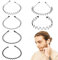 Serre Tete Homme, 6PCS Serre Tête Homme, Sert Tete Homme en métal, Bandeau Cheveux Homme, Serre Tete Homme Sport, Sertete Cheveux Homme avec corde à cheveux
