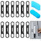 Freewindo Magnetischer Stifthalter für Kühlschrank, Silikon, Schließfach, Whiteboard, Schreibtisch, Klemmbrett - Trocken Abwischbar Marker-Halter (12