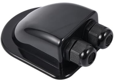 Mythosurge Solar Dachdurchführung, IP68 Wasserdicht 2-Fach Solar Kabeldurchführung, ABS wetterbeständiges Gehäuse für Wohnmobilen, Wohnwagen, Schiffen (Schwarz)