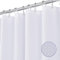 FIISAYL Waffel Duschvorhang Shower Curtains mit Magnet Waschbar Textil Polyester Stoff Bad Vorhang mit 12 Duschvorhangringe Wasserdicht für Dusche und Badewanne 183 x 183 cm(Weiß)