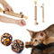 GDSanlian Cat Chew Toys, 4-Pack Silver Vine Cat Toys, Natural Silver Vine Sticks for Cats, Natural Silver Vine Stick Cage Cat Bell Balls for Cleaning Teeth, Increase Appetite, Suitable for Indoor Cats