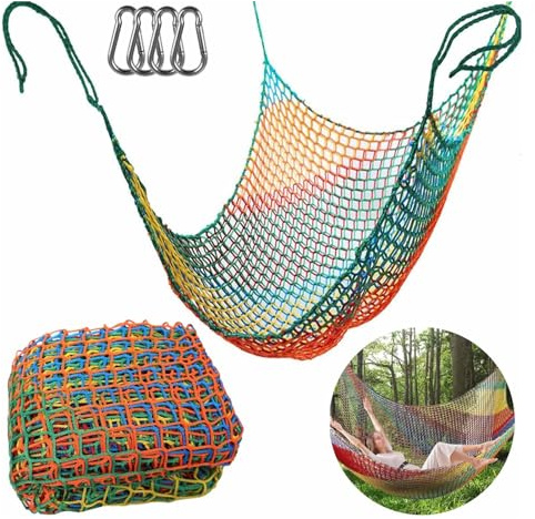 VXHCS Kletternetz für Outdoor Baumnetz Kletternetz für den Spielplatz Knotenloses Kletternetz Aus Polyester Sicherheitsnetz für Treppengeländer(3x3m)