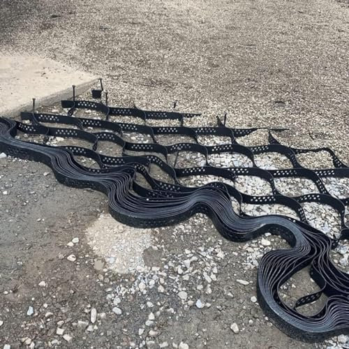 SAFWELAU Lastre Sistema di griglia carrabile A Nido d'Ape Resistente Griglia di Terra geografica, 12x12 Pollici Griglia a Piccole Celle, Rinforzo del Muro di collina/Pendio/Fiume(10cm/4 High)