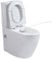 Rimless Close Coupled Toilet with Bidet, Integrated Combined Bidet Toilet All in One Back to Wall Comfort Height Toilets Elongated Ceramic Pan Soft Close Seat Cistern Bathroom WC