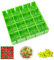 Cortador Uvas Niños, 16 Rejillas Cortador de Frutas, Cortadora de Tomate, Fresas, Uvas, Cherry para Ensaladas y Decoración de Pasteles, Herramienta de Cocina (Verde)