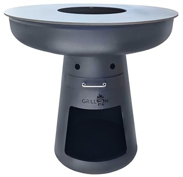 DreamGarden Grill Circle Feuerplatte ohne Grillrost Feuerschale Feuerkorb Grillplatte Feuerstelle Grillring schwarz Feuerplattengrill BBQ