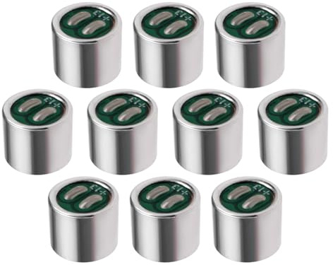 Be In Your Mind 10 Pezzi Microfono Pickup 6x5.2mm Capsula Microfono Adatto Per Registratore A Cassette Microfono Wireless Controllo Vocale Argento