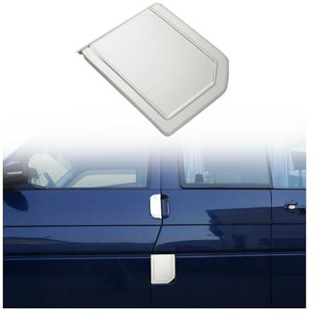OMAC Tankdeckel Blenden Tankverschluss kompatibel mit VW T4 1990-2003 Edelstahl Silber Chrom