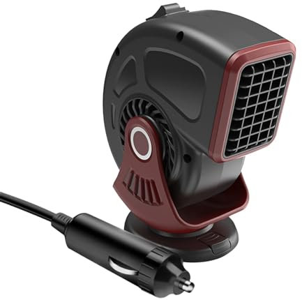 Car Heater, Car Heater and Car Heater that Can Be Connected to a 2-in-1 Quick Heater and a 150 W Fan Heater for Cars with 360 Suction Mount, Fan Heater with Battery Operation (B, One Size)
