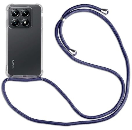 betterfon Handykette Hülle kompatibel mit Xiaomi 14T Pro | Smartphone Hülle Case mit Band | Handyhülle Handyband zum Umhängen | Blau