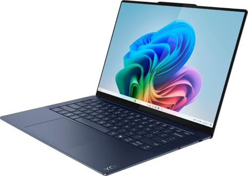 Lenovo Yoga 7 14Q8X9 14 Notebook Computer KI, Qualcomm Snapdragon X Elite X1E78100, 16GB RAM, 512GB M2 SSD, 2.9K Touchscreen, Adreno Grafik, Windows 11 Home, Cosmic Blau, Tastatur QWERTZ Deutsch