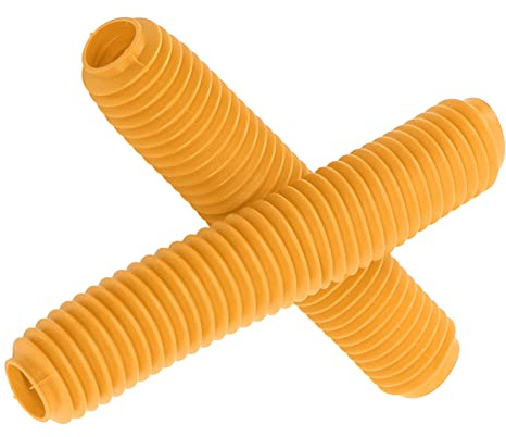 Pair Motorcycle Front Fork Shock Boots Dust Cover Rubber Front Fork Gaiters Replacement for RM125 DR250 DRZ400 400 YZ80 YZ125 YZ250 WR450 (Yellow)