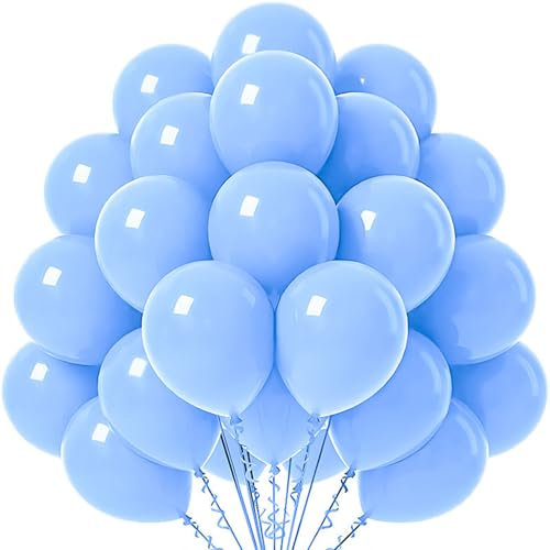 DazzJoy 20 Stück Luftballons Blau,10 Zoll Macaron Blaue Luftballons Hochzeit,Helium Ballons Blau für Geburtstag,Blaue Ballons Geburtstagsdeko,Partydeko Luftballon Helium für Babyparty