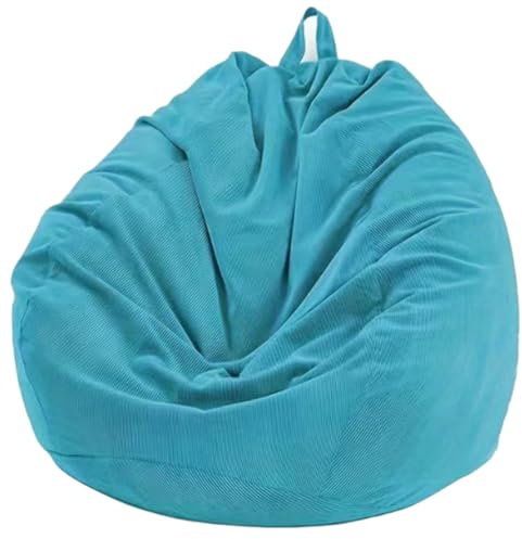 Highdi Bean Bag (No Filler),100x120cm Corduroy Bean Bags Adult, Sky Blue Large BeanBag Chair,Washable Soft Comfortable Indoor Outdoor for Garden Living Room Furniture
