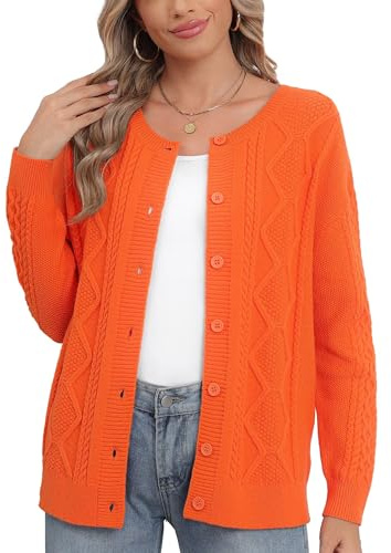 YGJIEGENG Cardigans for Women UK, Long Sleeve, Lightweight, Fall Sweater | Chunky, Open Front, Loose Fit, Casual, Knitted, Autumn Winter Sweaters