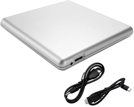External Blu-Ray DVD Drive 3D Player USB 3.0 Blu-Ray CD DVD Player Reader Compatible(Silver)