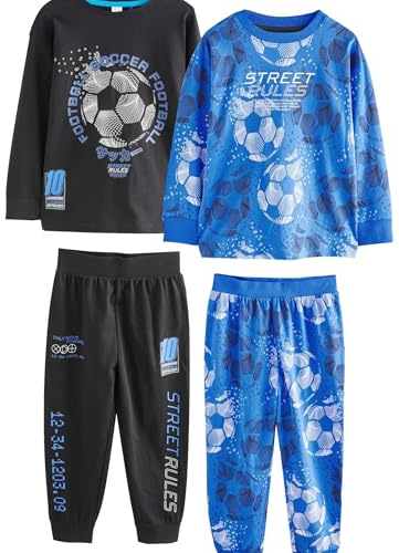 NEXT Jungen Schlafanzüge mit Langen Ärmeln, 2er-Pack