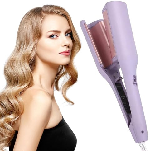 Deep Wave Lockenwickler – 4 einstellbare Heizstufen, Volumen-Haarklammer | tolle Strandwellen | einfach die Temperatur einzustellen, Styling-Werkzeug für Salon, Spa, Reisen, Schlafsaal