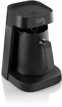 Arzum Felix Jet Türkische Kaffeemaschine, Vollautomatische Mokka Maschine Mit 1-5 Tassenkapazität, Verhinderung von Überläufen Und Zweiseitigem Ausguss