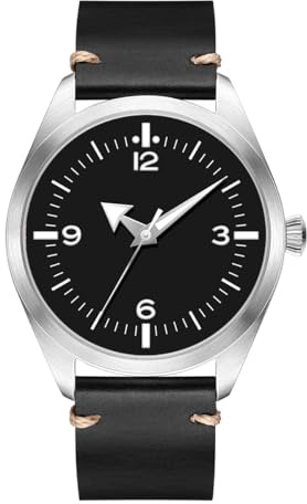 Boyarca Pilotenuhr Herren Flieger Armbanduhr Japan Automatikwerk Mechanische Uhren Edelstahlgehäuse Flieger Uhren mit Leuchtend Wasserdicht