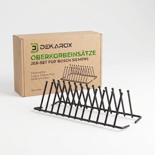 DEKAROX Oberkorbeinsätze für Bosch Siemens 12004140 – 2er-Set Klappstachelreihen passend für Logixx, Silence Plus, Serie 4, Serie 6, Avantixx, Maxx