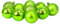 Confezione da 10 60mm - Baubles per albero di Natale - Baubles decorati lucidi, opachi e glitterati. (Verde lime)