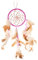 40cm x 11cm Dreamcatcher Traumfänger Pink Echt Leder Indianer Auto
