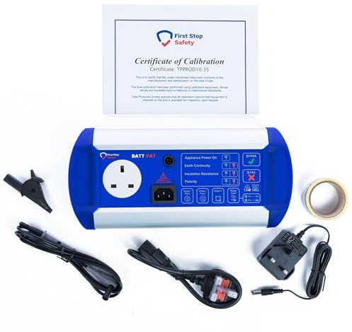 First Stop Safety BattPAT PAT Tester + Free Labels and Book